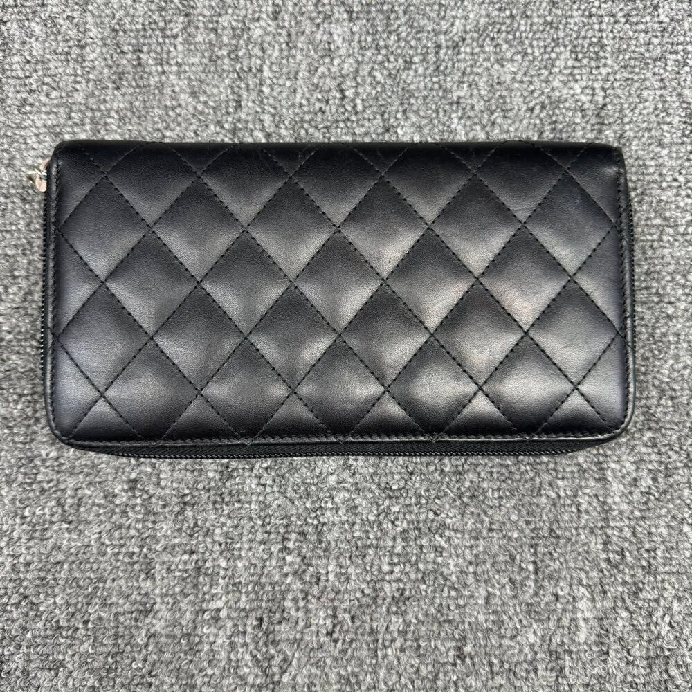 Chanel Cambon Black Leather Wallet 399-073125 - Picture 2 of 13